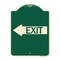 Signmission Exit With Left Arrow Heavy-Gauge Aluminum Architectural Sign, 24" H, 18" L, G-1824-24607 A-DES-G-1824-24607 - alternate 1